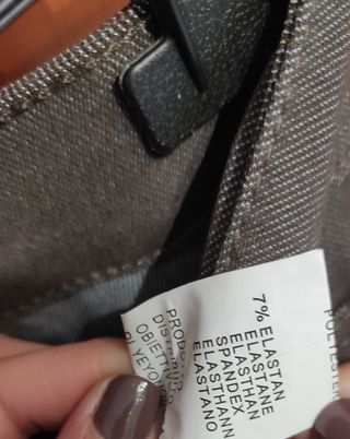 Pantaloni denim grigio/verdi, taglia 42