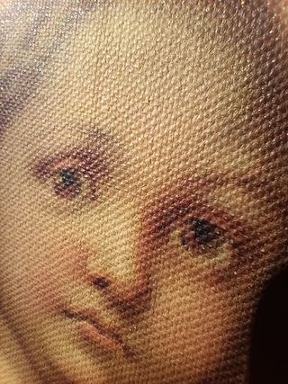 Quadro antico dipinto su tela madonna