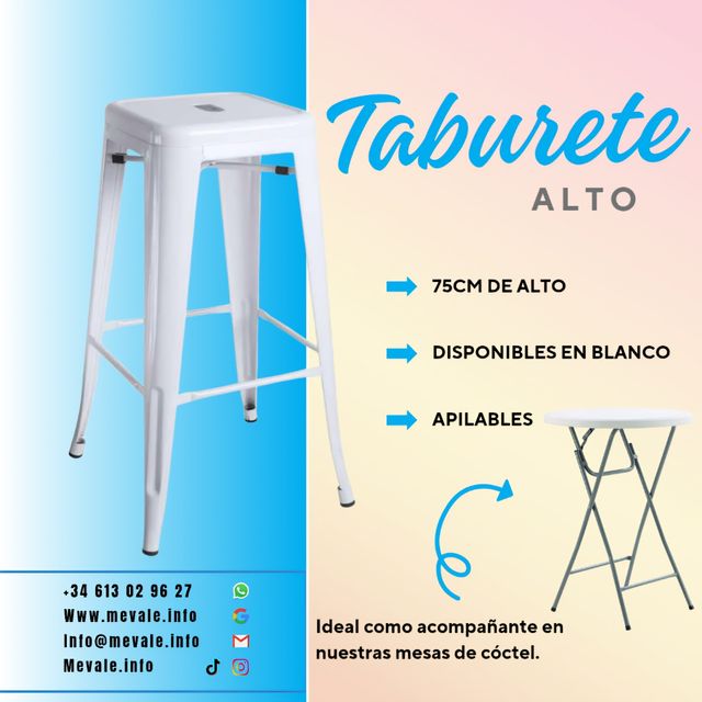 Alquiler taburete alto