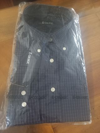 Camisa cuadros algodón ecológico L