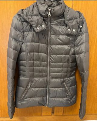 Chaqueta plumas mujer gris massimo dutti S