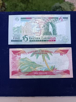 EASTERN CARIBBEAN CENTRAL BANK 2 BANCONOTE 5 DOLLA