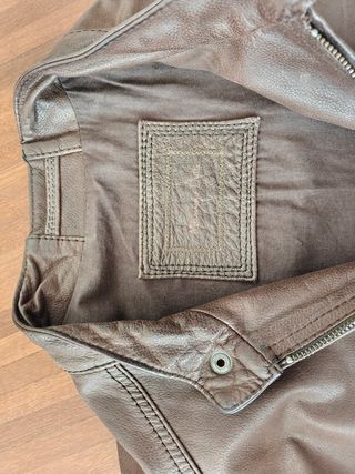 Cazadora cuero hombre Massimo Dutti 