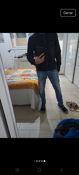 Chaqueta vaquera/tejana negra S