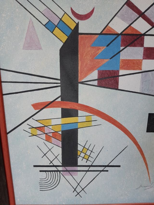 Pintura sobre lienzo enmarcada