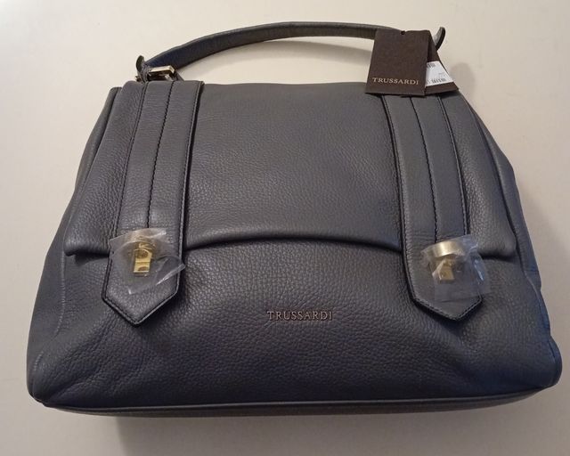 Borsa grigia in pelle Trussardi