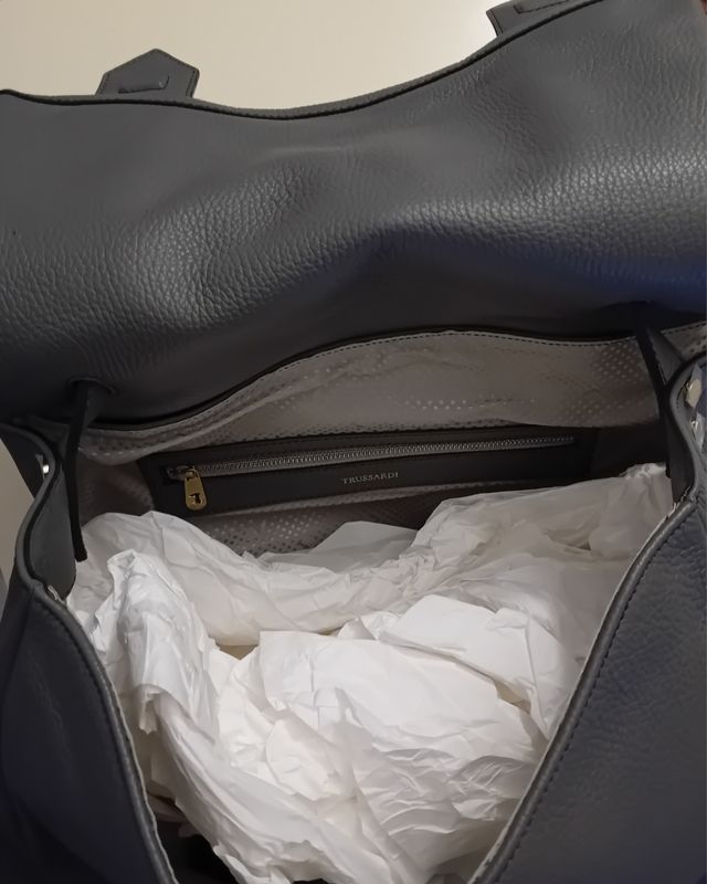 Borsa grigia in pelle Trussardi