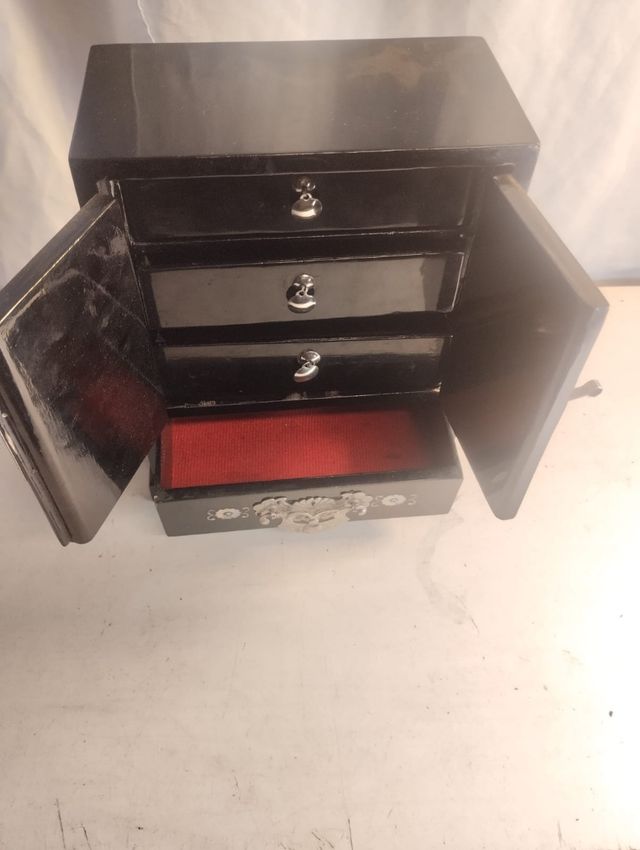 Armario joyero antiguo hecho a mano,nácar