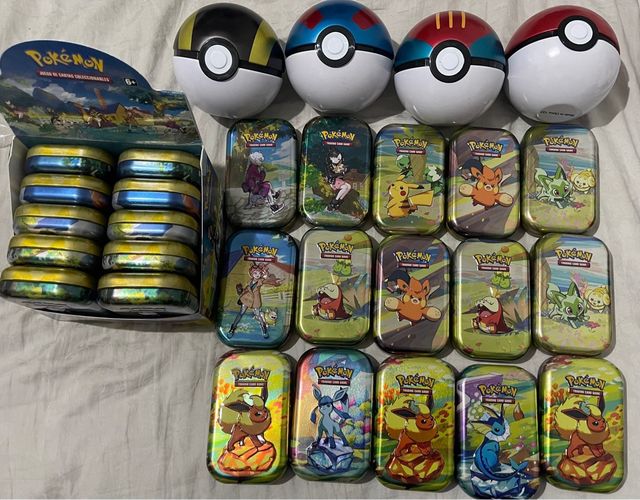 POKEBALL x4 MINILATAS x25 VACIAS POKEMON 
ORIGINAL