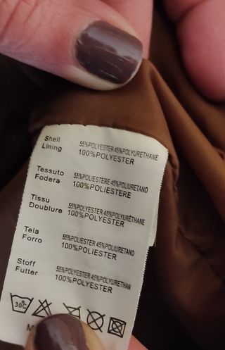 Giubbino in ecopelle marrone chiaro, M