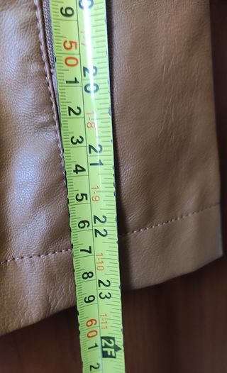 Giubbino in ecopelle marrone chiaro, M