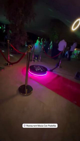 Fotomatón 360, plataforma giratoria.