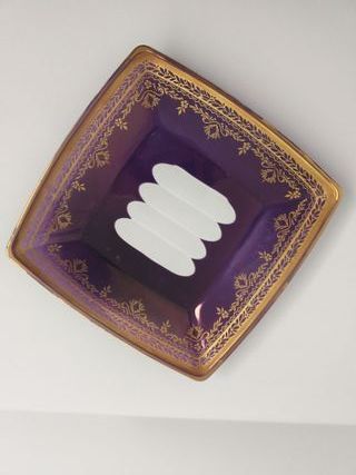 Piattino decorativo in vetro