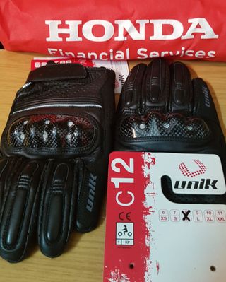 Guantes piel moto marca Unik Talla M
