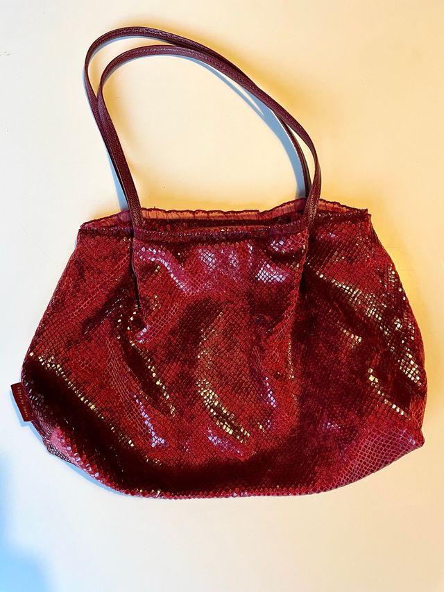 Desmo borsa in tessuto rosso