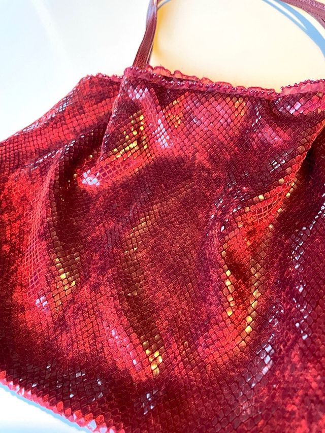 Desmo borsa in tessuto rosso