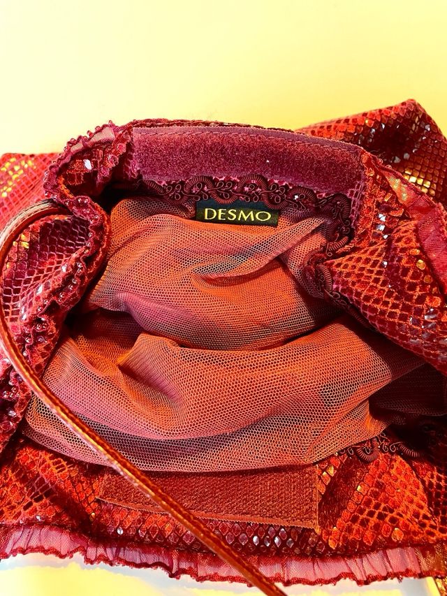 Desmo borsa in tessuto rosso