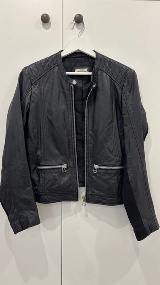 Cazadora piel Mango
