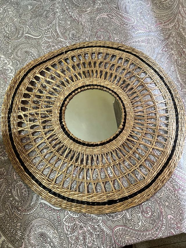 Espejo rafia 