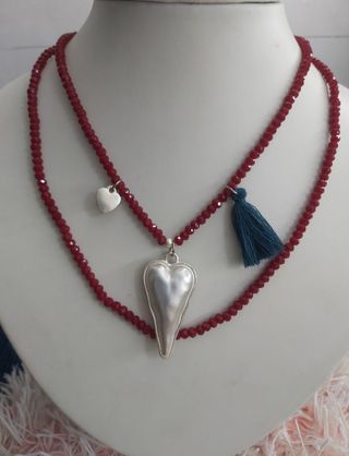 Collar largo estilo Zara con Cristales Facetados