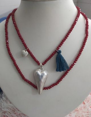 Collar largo estilo Zara con Cristales Facetados