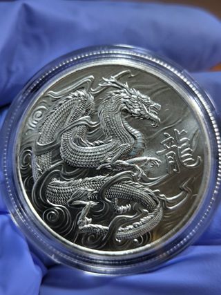 Moneda 1 Onza Plata DRAGON CHINO JODY CLARCK