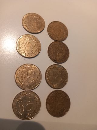 Monete 20 centesimi Francia anni 60-90