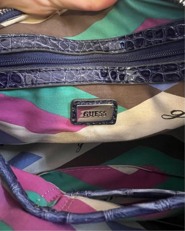 Guess Borsa A Mano Trocolla Pitonato Y2K Vintage