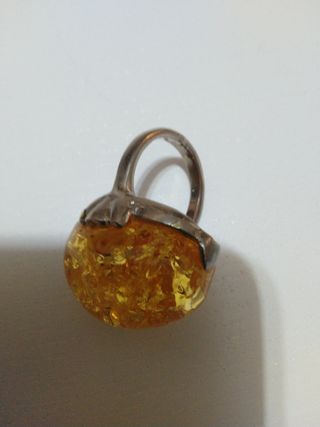 Anillos anillo con piedra imitando a ámbar