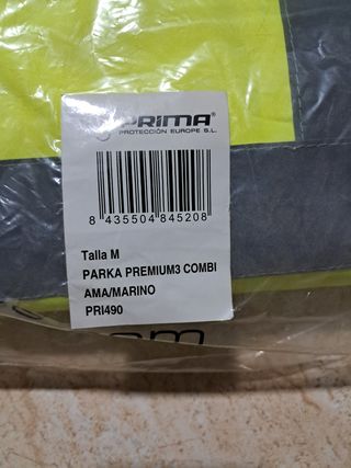 PARKA REFLECTANTE SEGURIDAD LABORAL