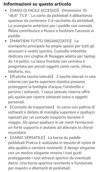 Zaino porta racchette da Pikaball e Paddel