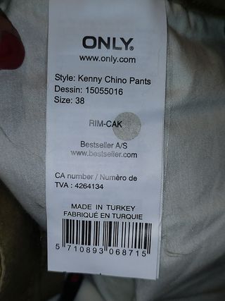 Pantalón chino chica Only talla 28 nuevo