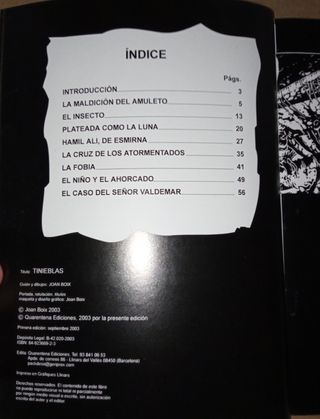 Cómic TINIEBLAS