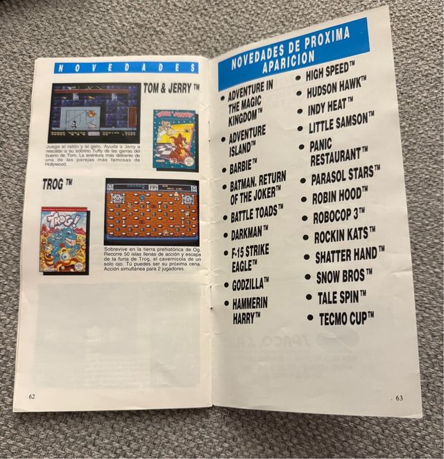 Catálogo juegos NES