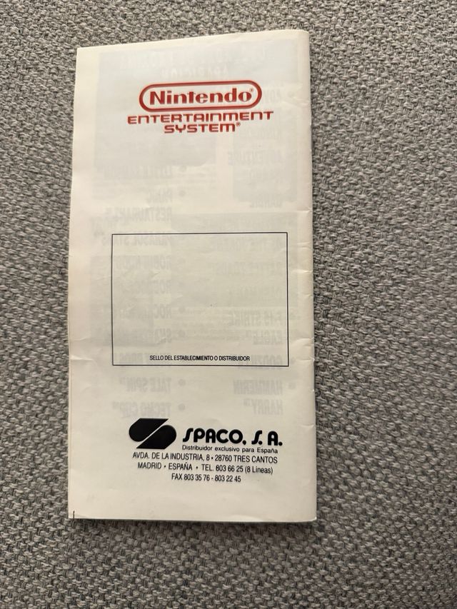 Catálogo juegos NES