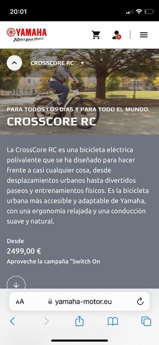 Bicicleta eléctrica  YAMAHA 