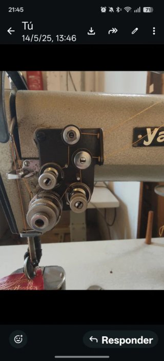 Maquina de coser columna