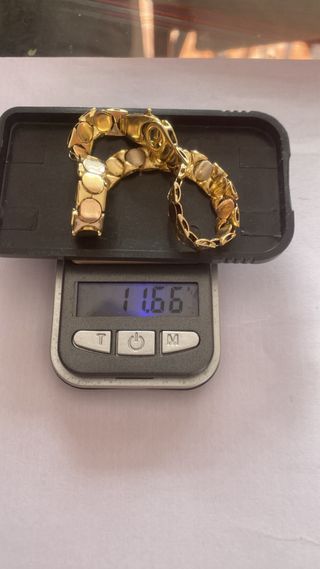 Pulsera 18 kilates 3 oros oferta dia del padre 950