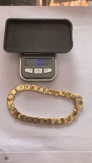 Pulsera 18 kilates 3 oros oferta dia del padre 950