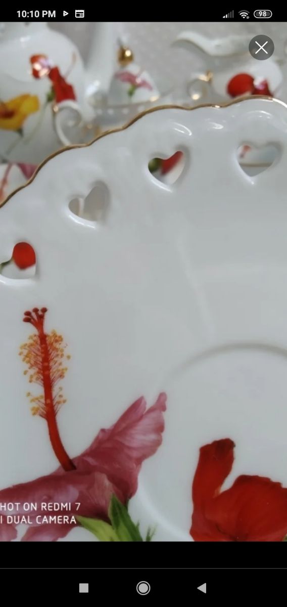 Juego té X6 LUMIERE Porcelana Belga.