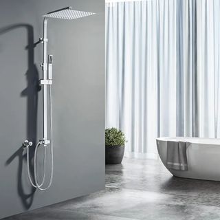 Colonna Doccia con soffione 30x30cm acciaio inox