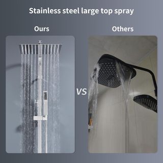 Colonna Doccia con soffione 30x30cm acciaio inox