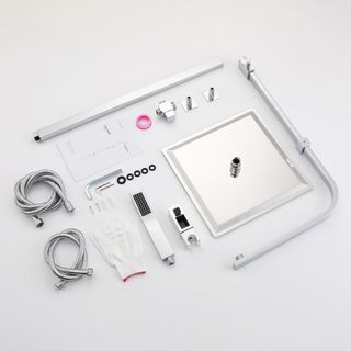 Colonna Doccia con soffione 30x30cm acciaio inox