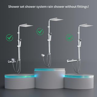 Colonna Doccia con soffione 30x30cm acciaio inox