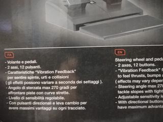 Volante pedaliera Hurricane PS3 PS4 PC SWITCH