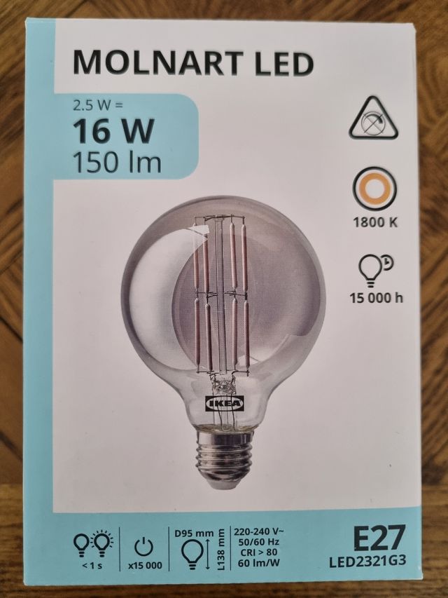 Bombilla LED decorativa E27 1800K