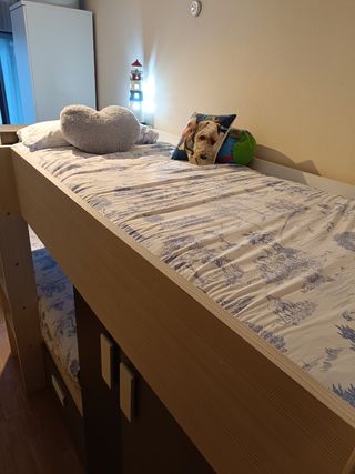 Cama tren habitación infantil.