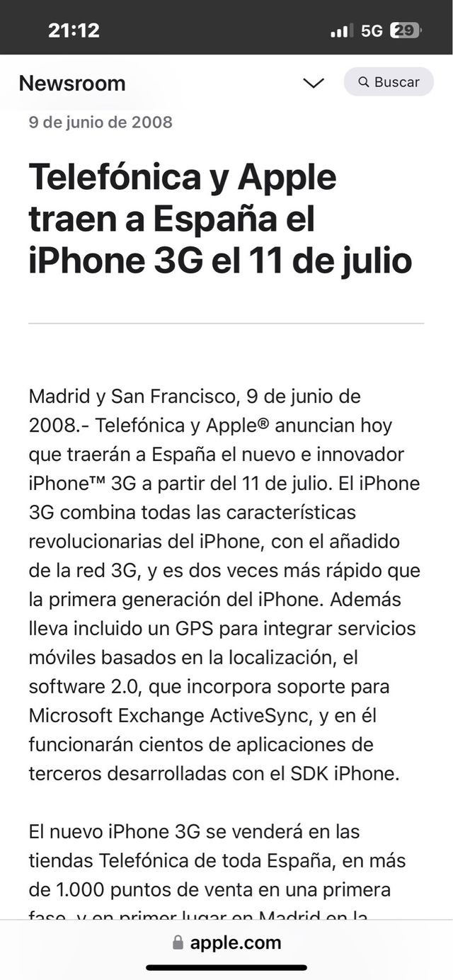 OCASION!!! Primer iphone en llegar a españa!!