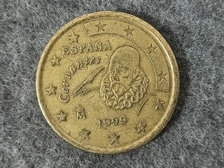 MONEDA 50 CENTIMOS AÑO 1999 CERVANTES