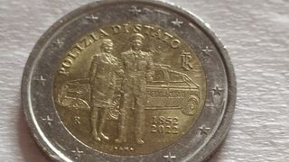 Moneta da 2 euro polizia di stato italia